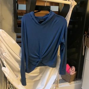 Macy’s navy/blue cropped sweatshirt, light material